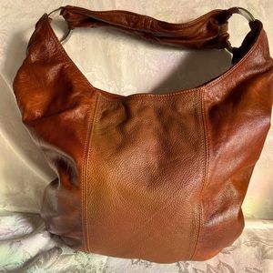 Super cute Brown Leather Tote Bag